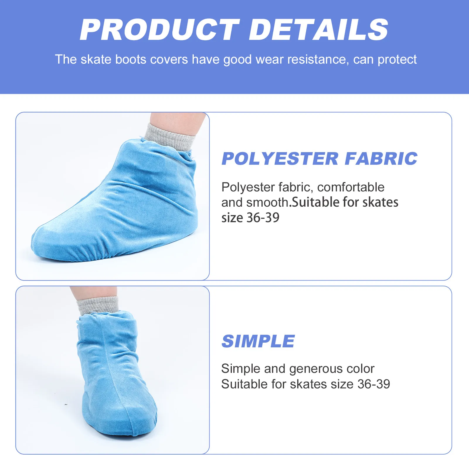 1Pair High Quality Elastic Skate Boot Covers for Ice Skates Figure Skating Shoes Scratch Protection Lightweight Skating Boot