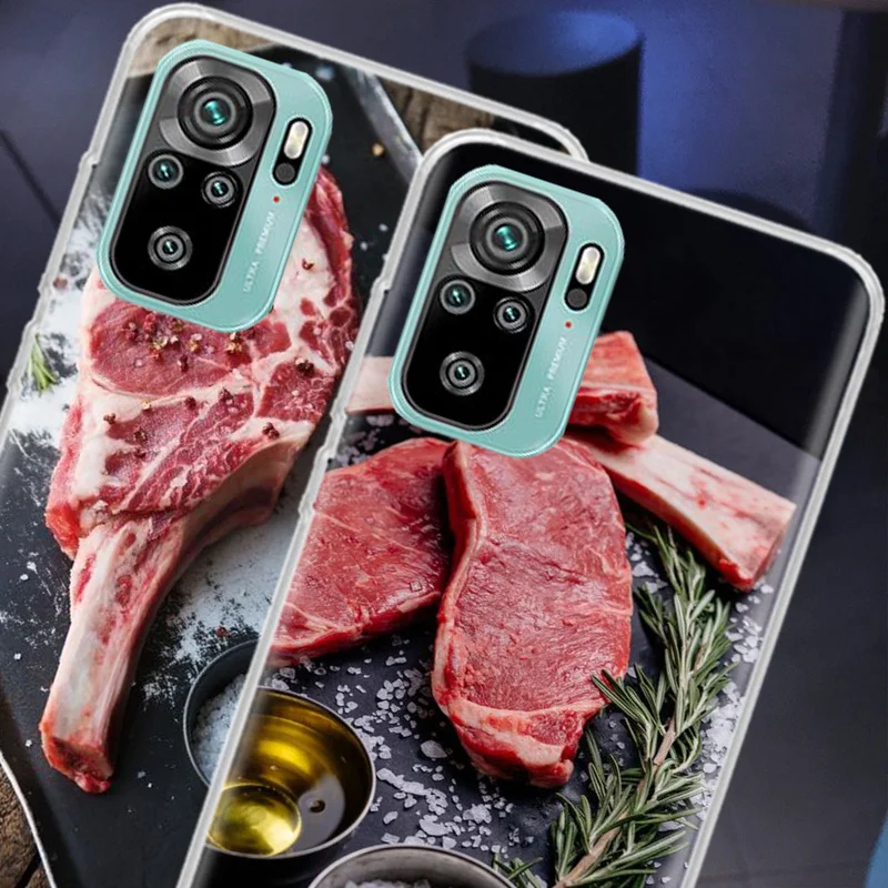 Tomahawk Steak Perfect Barbecue Phone Case For Xiaomi Poco X6 X5 X4 F4 GT X3 NFC F6 Pro 5G M5 M5S M4 M3 Mi F5 F3 F2 F1 Clear Cov