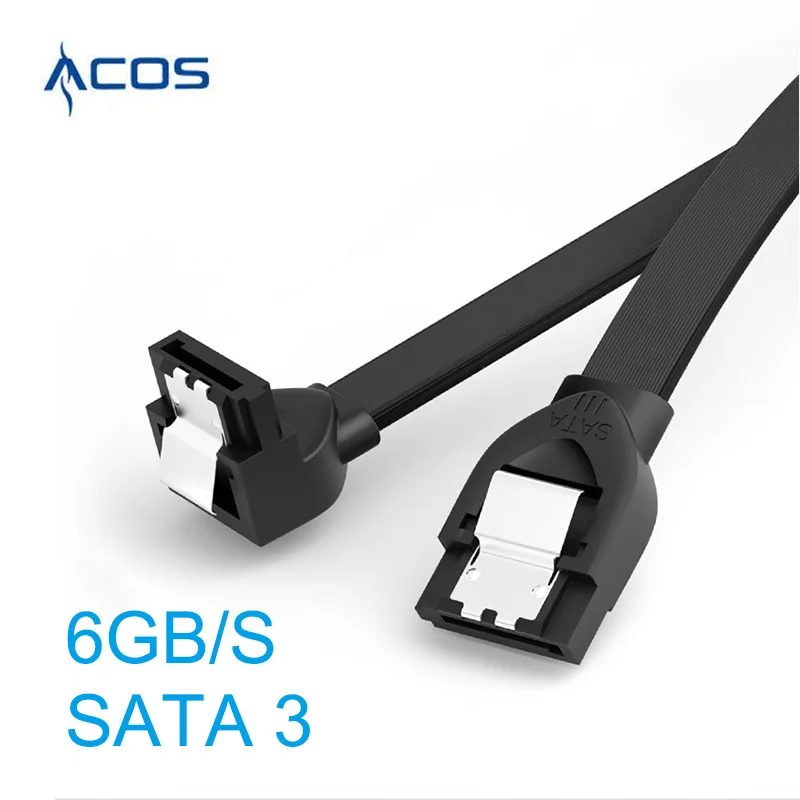 SSD HDD SATA 3.0 III Data Cable to SSD HDD Hard Disk Drive Cord Sata3 Straight Right Angle 6Gb/s for MSI Gigabyte Motherboard