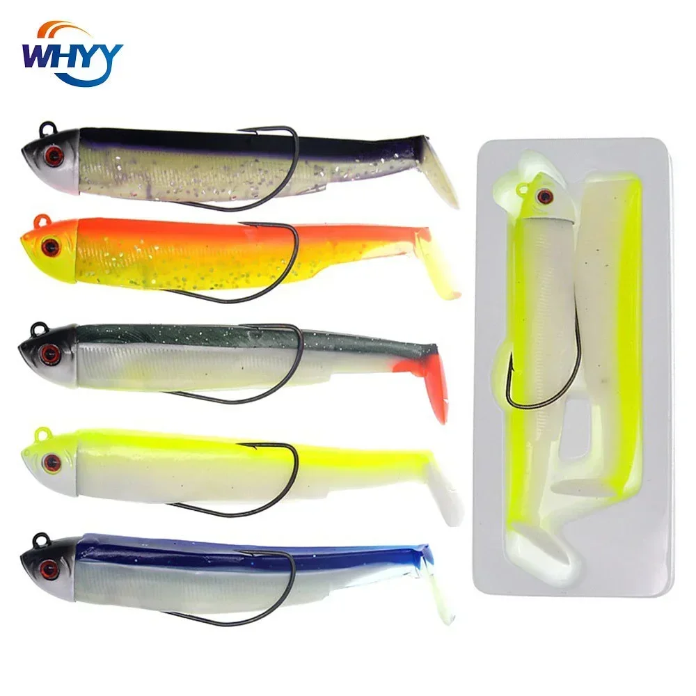 Minnow Fishing Lure 95mm Easy Shiner Fishing Lure Soft Lure 15/30g Swimbait Jig Head Bass Pike Sea Fishing lures Leurre Souple