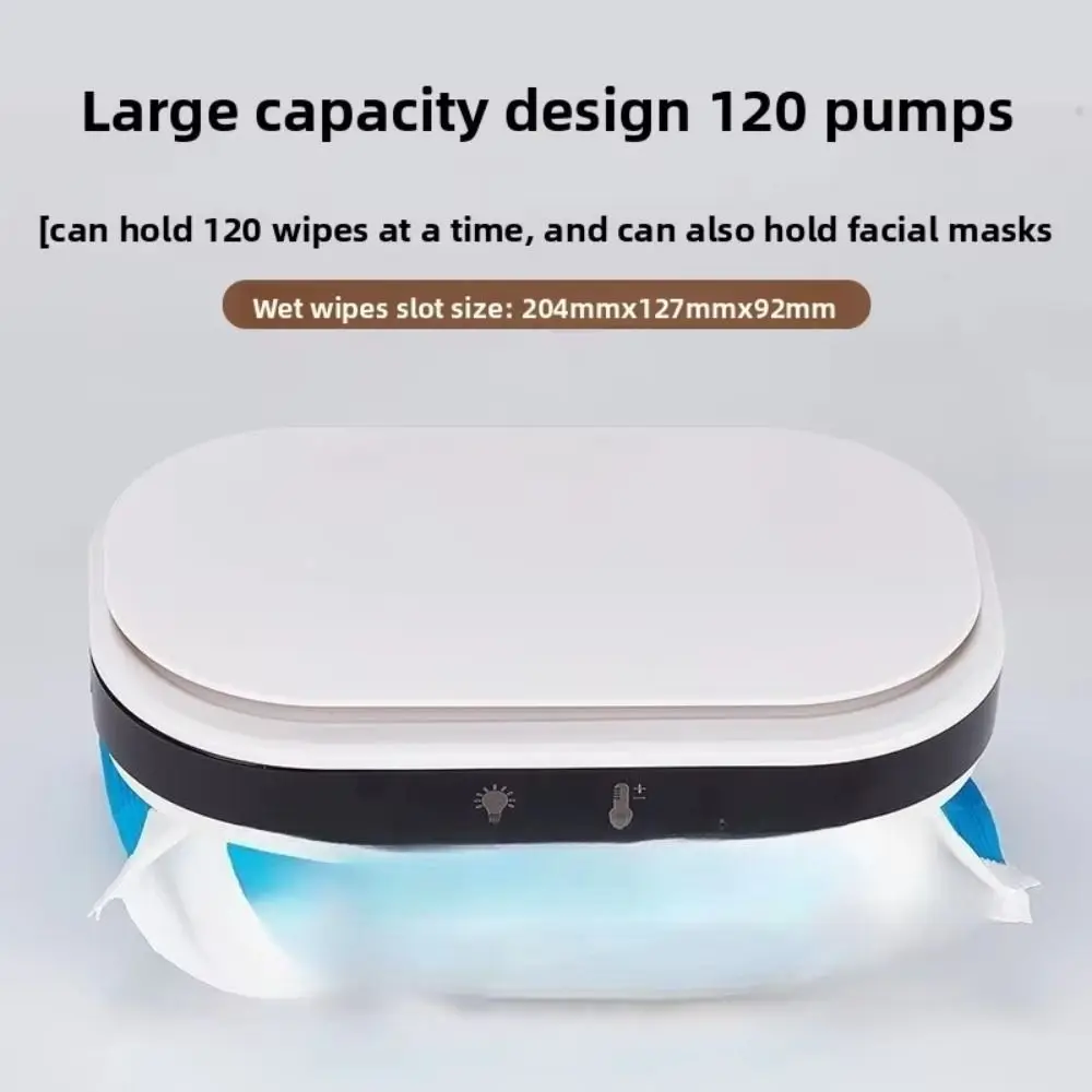 Constant Temperature Baby Wipe Warmer USB Powered LED Digital Display Wet Wipes Dispenser Night Light Large Capacity