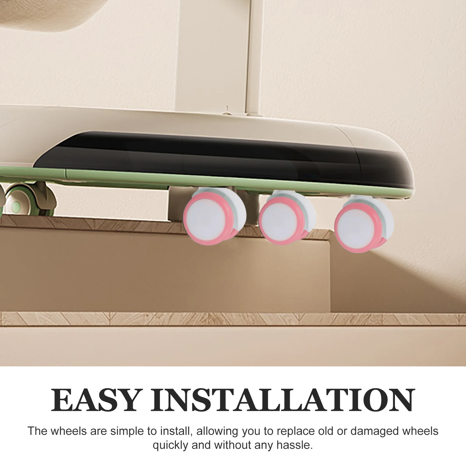 4pcs Replacement Wheels For Kids Walkers Universal Fit Heavy-Duty Plastic Casters Repair Kit Toddler Wheel Replacement Set