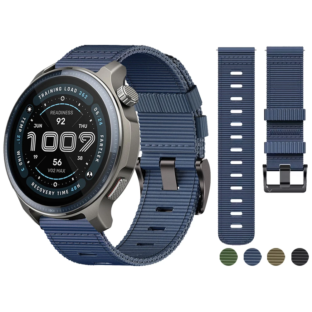 Bracelet en Nylon 20/22mm pour Amazfit Balance 2 / Cheetah Pro/GTR 4 3, bracelet de Sport pour Amazfit Active Max / Active 3, bracelet Premium