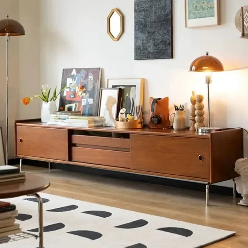 

Solid Wood Consoles Tv Stand Center Luxury Retro Modern Simple Floor Universal Tv Stand Italian Mobile Porta Tv Furnitures