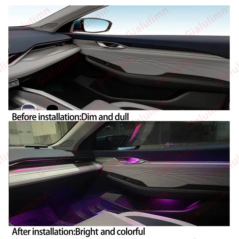 Gialulimn Ambient Environmental Light For Geely Starray 2021-2023 Backlight RGB Atmosphere Lamp Kit Door Trim Ambiance Lighting