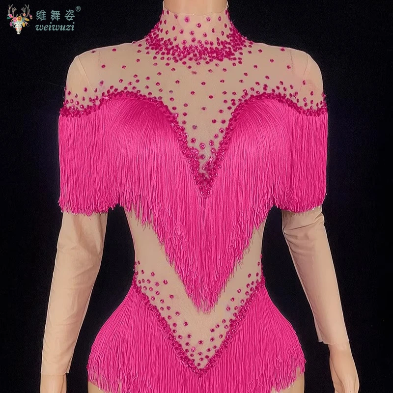 فستان تانجو سامبا للأطفال ذو شرابة سميكة فستان رقص لاتيني للنساء مقاس مخصص عالي الجودة تشاتشا