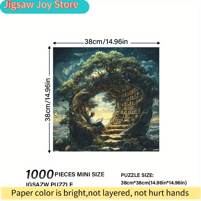 A Adult Puzzle - Hell-Level High Difficulty Mini Square 38x38cm/14.96x14.96in, Premium Thick & Durable Artwork with Whimsical