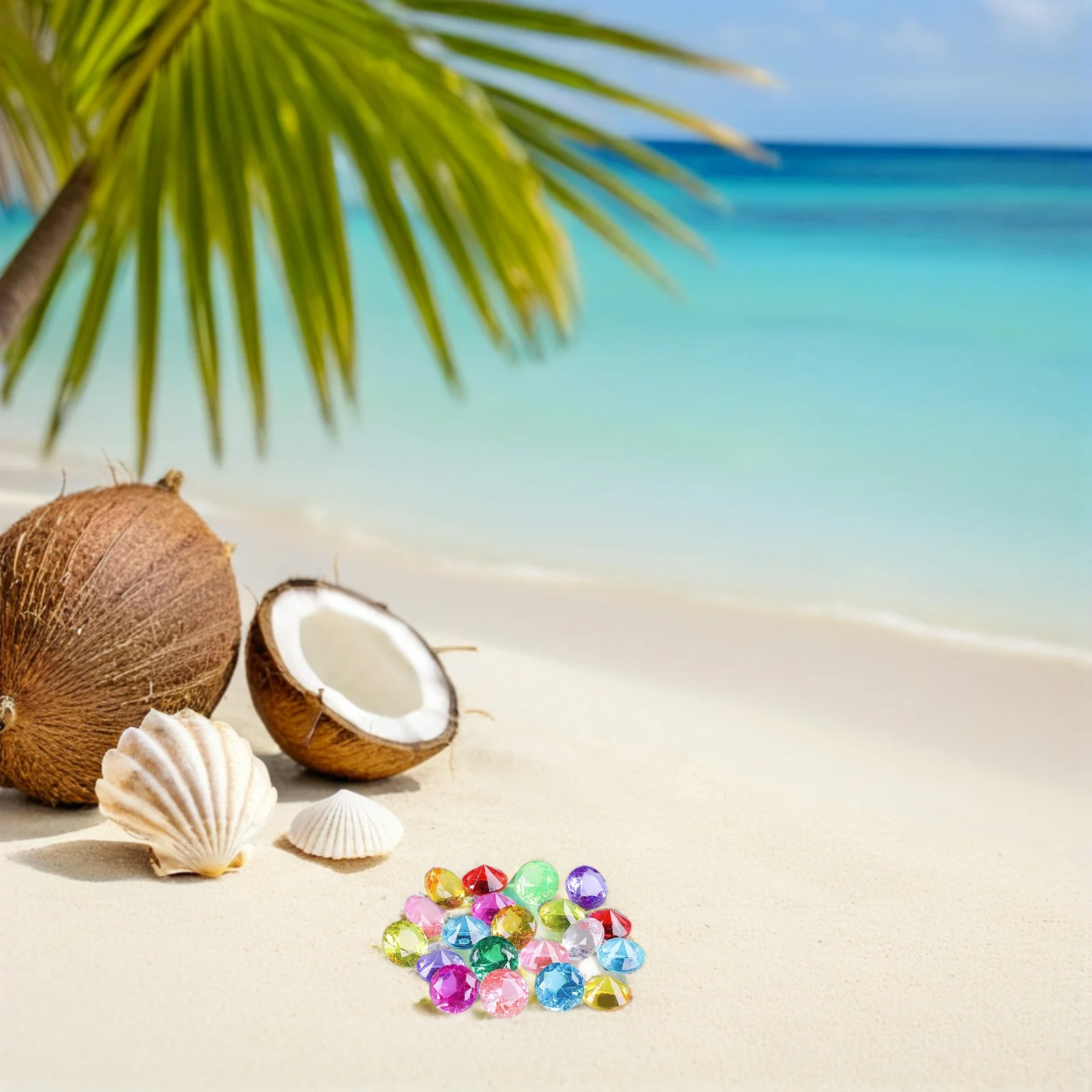 60pcs Pool Diving Toys Kids Water Play Set Artificial Gem Models Safe Floating for Outdoor Swimming Fun Gift