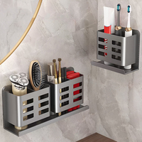 Bathroom Shelves Multifunctional Washbasin Storage Tube Toothbrush Razor Storage Rack Wall-mounted Bathroom Supplies