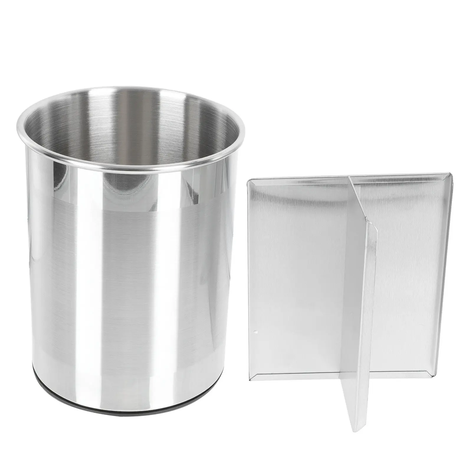 

1Pcs Frosting Inner Wall Rotating Storage Bucket with Non Slip Base Heavy Duty Stainless Steel Kitchen Tableware Organizer