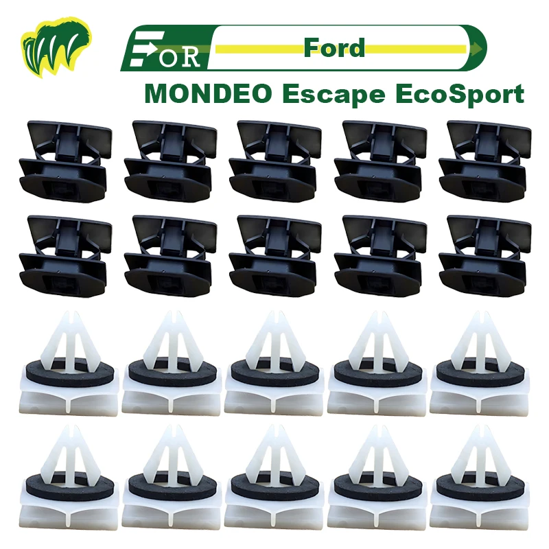 

20 шт. для Ford MONDEO Escape EcoSport, внутренняя отделка двери автомобиля, стопорные зажимы, заклепки, пластиковая фиксированная застежка