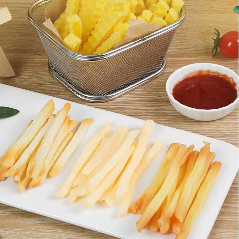 Simulation Pommes Frites Heimdekoration, Kunstnahrung, Huhn, Popcornmodell, Burger Shop, Western Food Display Requisiten, 10 Teile/los – Detail 6
