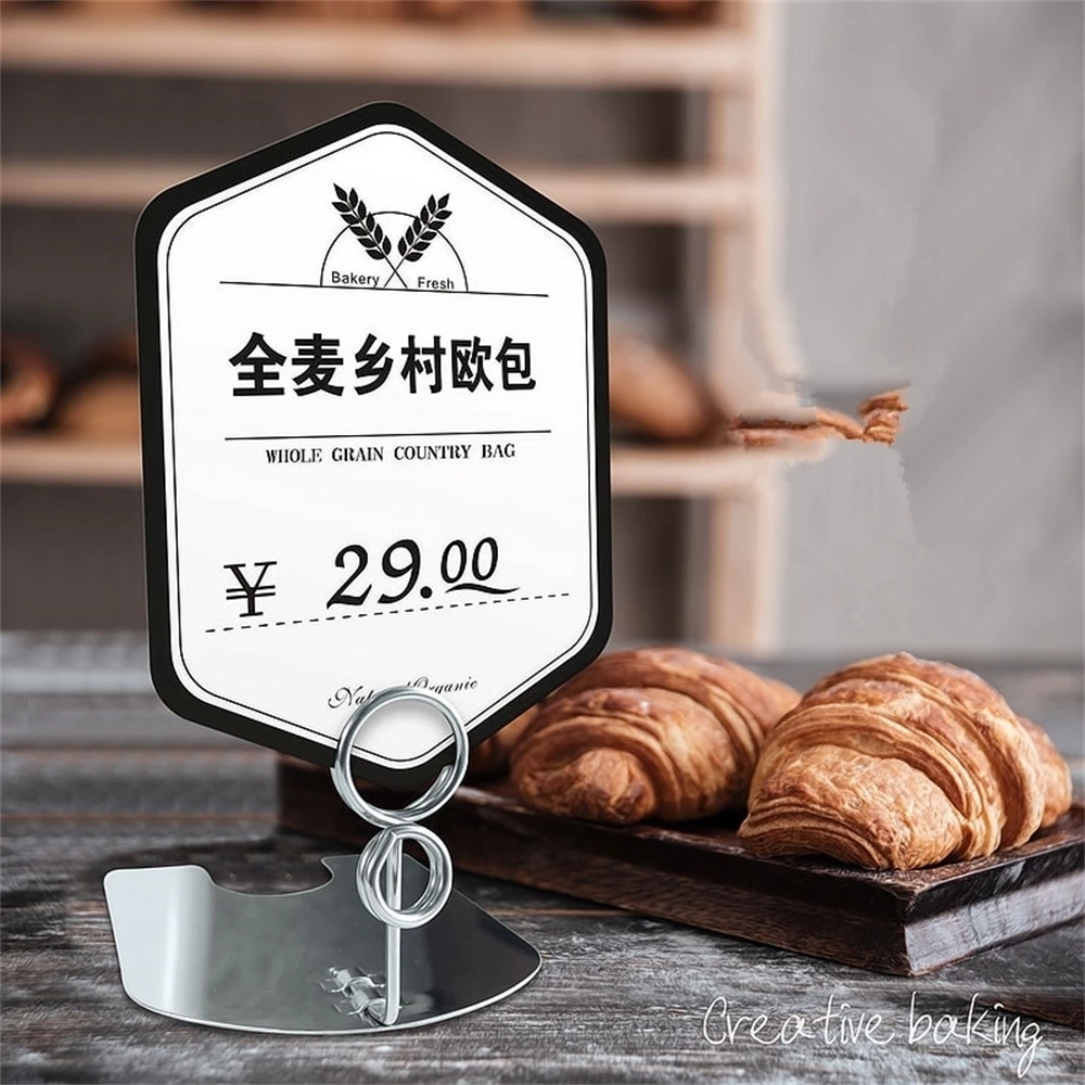 

Mini Place Table Number Card Holders Stand Cake Bread Price Label Holder Wire Picture Photo Holder Wedding Menu Memo Clips