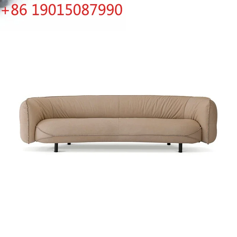 

Minimal light luxury designer furniture Nordic creative small apartment model room living room leisure seed inline sofa