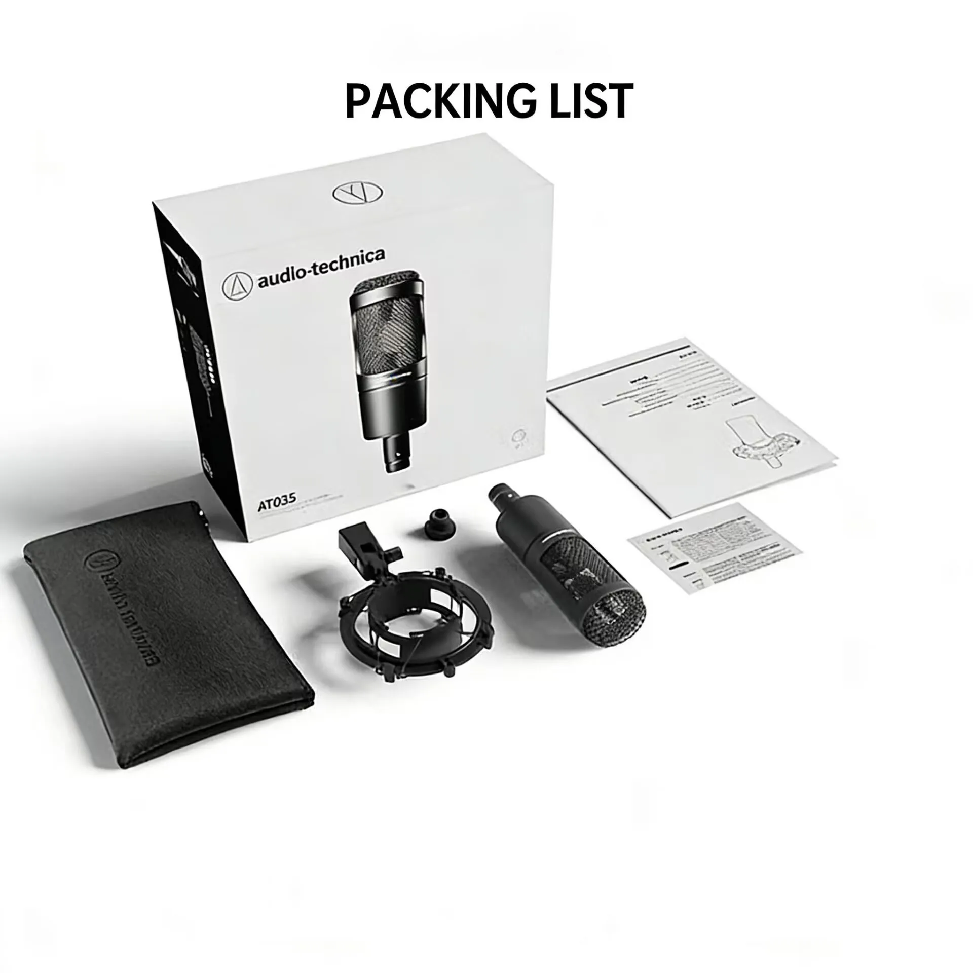 Original Audio-Technica AT2035 Cardioid Condenser Microphone Professional Studio XLR Mic for Recording Podcast view 6