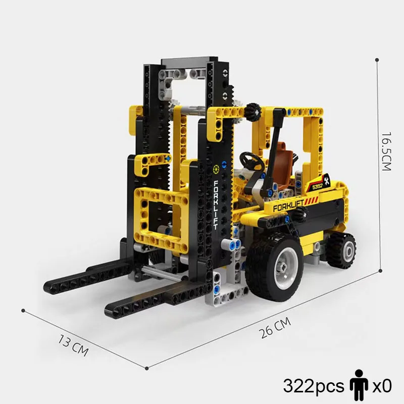 Construction Engineering Vehicle Forklift Truck Fork Truck Building Block Educational Bricks Toy