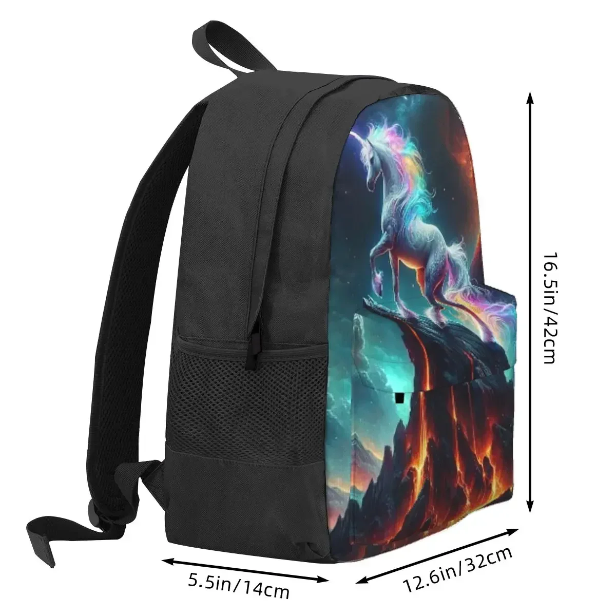 Unicorn Academy Backpack Daypack Large Capacity Children BookBag School Bag Shoulder Bags for Men Women