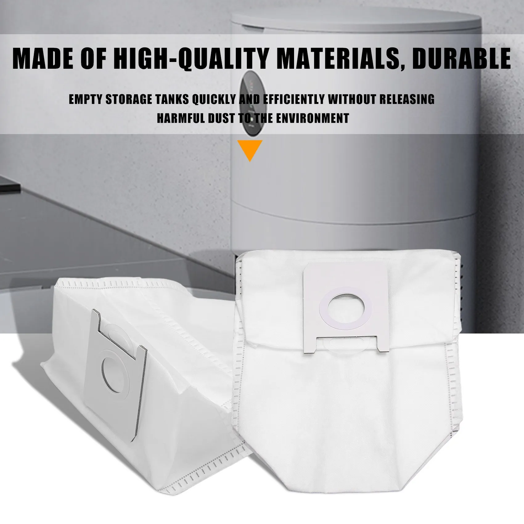 ABLS 8 Pack Dust Bag Replacement for Xiaomi Roidmi Robot Sweeping EVE Plus Vacuum Cleaner Replenish Spare Parts Accessory