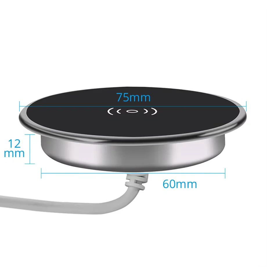 

Desk Embeded Wireless Charger 15W Phone Charger 3.0 For xiaomi mi 11 10s Wireless Charging Pad For iphone 12 pro max x plus