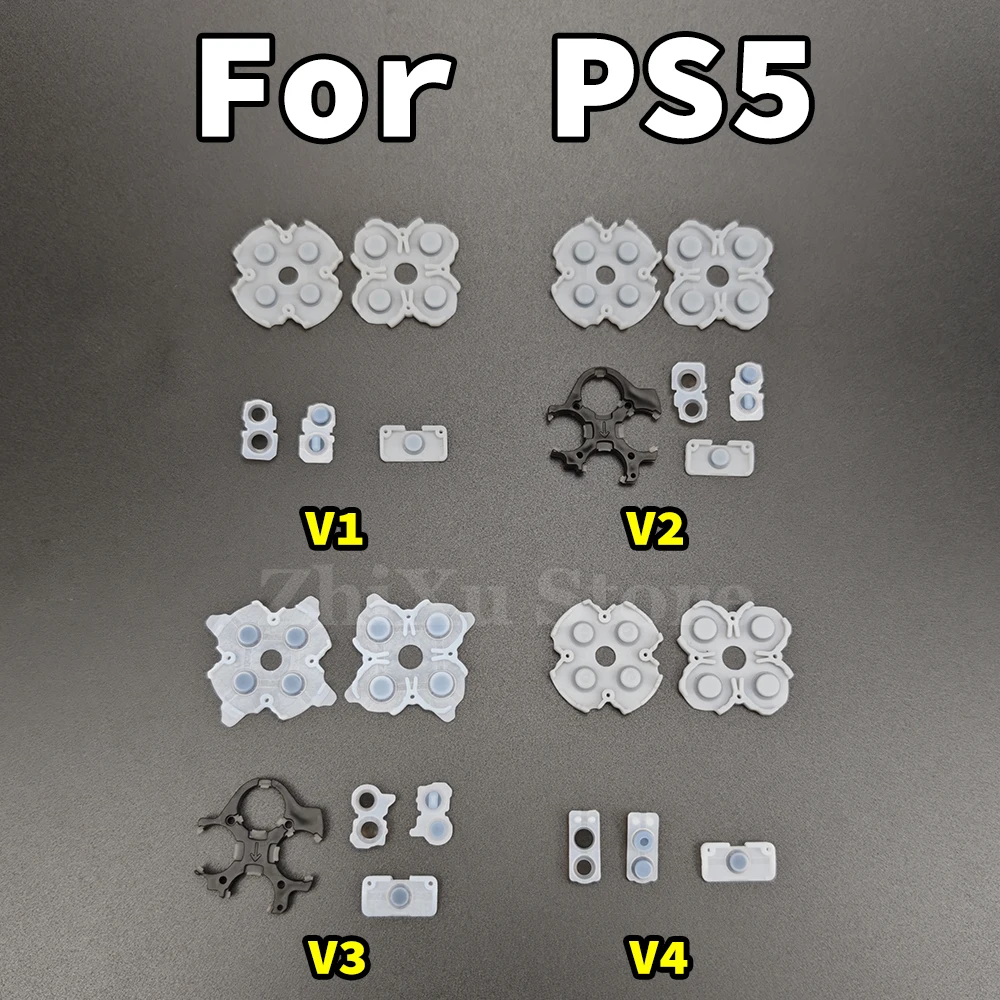 For PS5/PS5 Slim Controller Conductive Rubber Adhesive Button Pad Keypads for DualSense 5 BDM 010 020 030