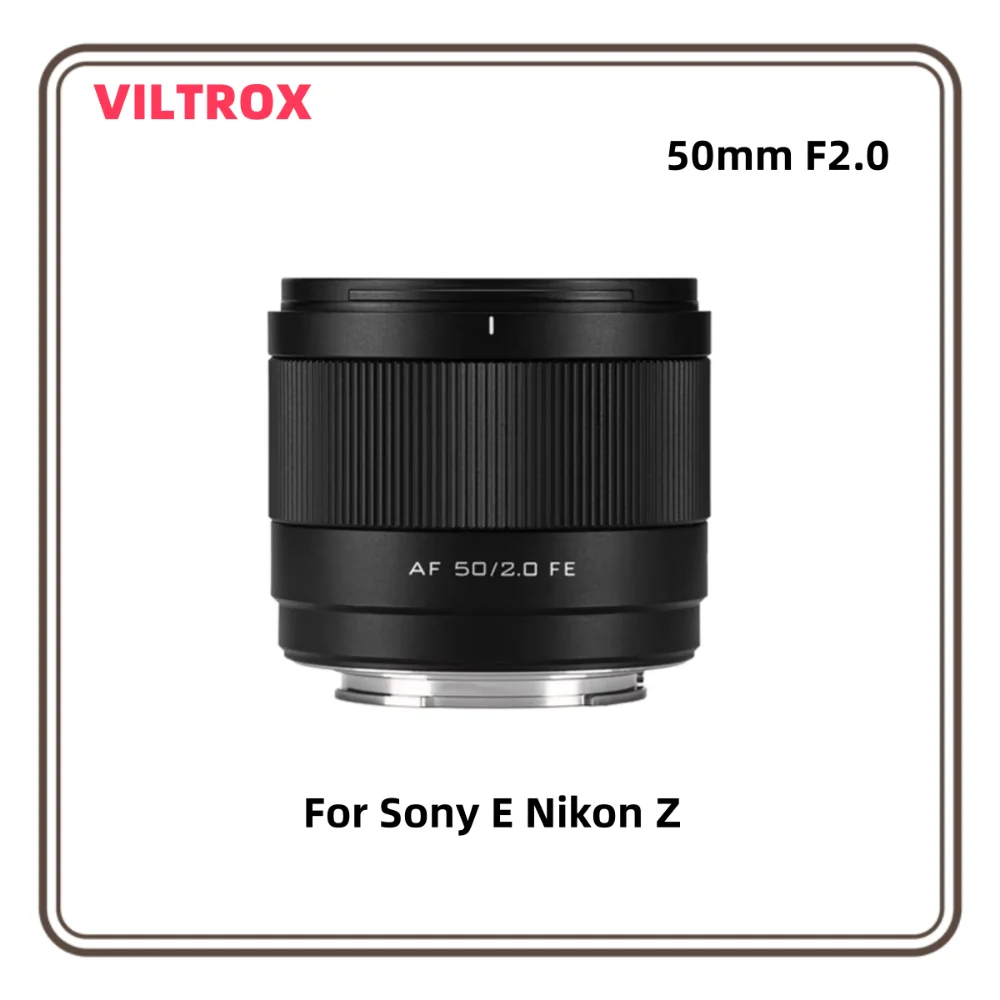 Viltrox 50 мм F2 Air полнокадровый объектив с автофокусом для Sony E A7C A7ll A7RlI A9 A1 FX3 Nikon Z Z5 Z50 Z6II Z7 ZFC Z30 Z9 Z8 Mount