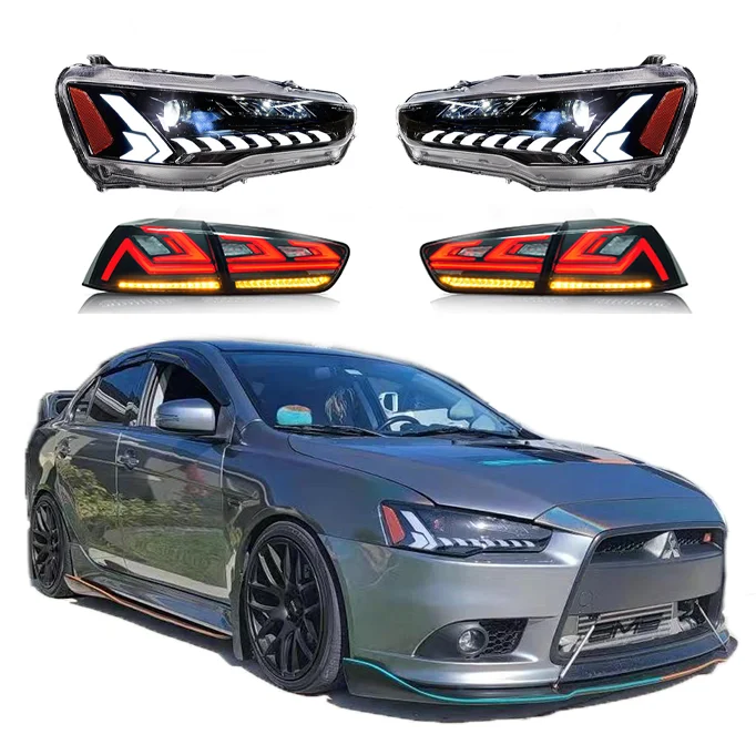 

High Quality for Lancer Ex EVO 2008 - 2018 LED Tail Light Lamp Headlights Car Accessories