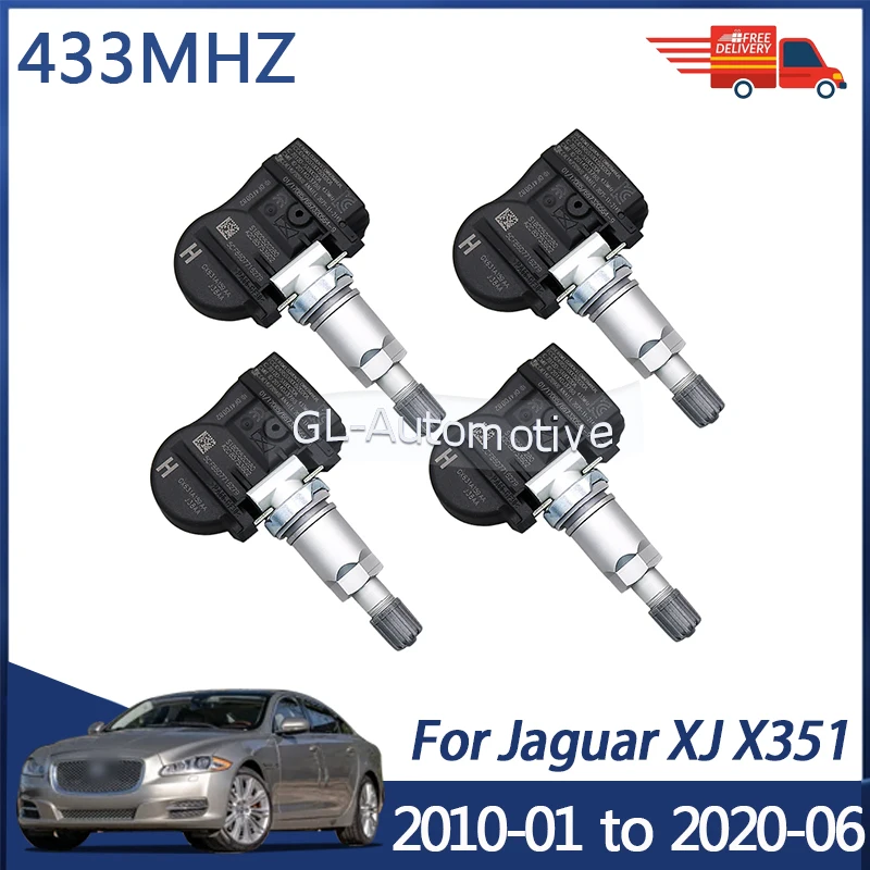 

4 шт. 433 МГц TPMS датчик контроля давления в шинах для Jaguar XJ 2010-2020 XK 2014-2015 GX631A159AA LR070840