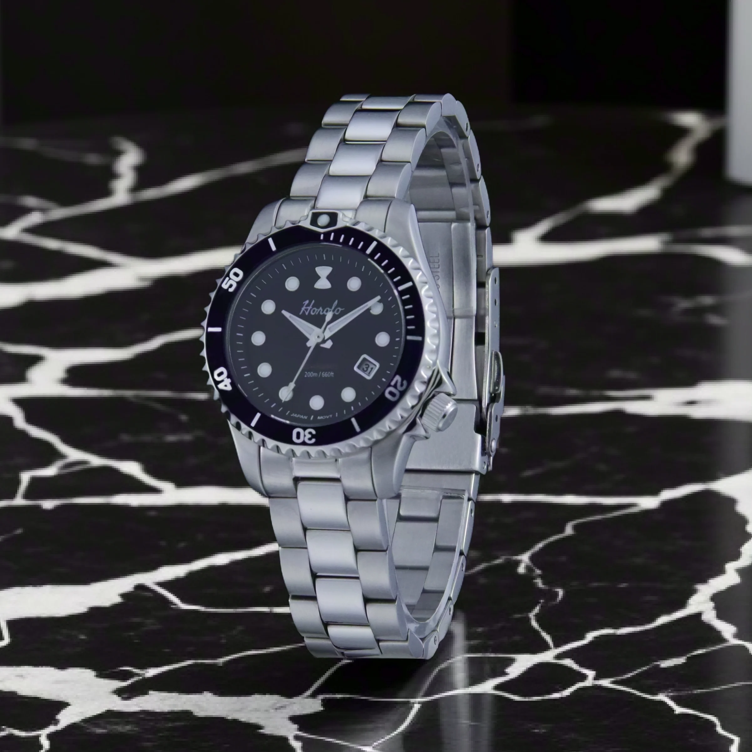 Horolo S1955X japon mouvement à Quartz solaire Epson VS22 acier inoxydable Super-LumiNova BGW9 résistant à l'eau 20ATM montres pour femmes