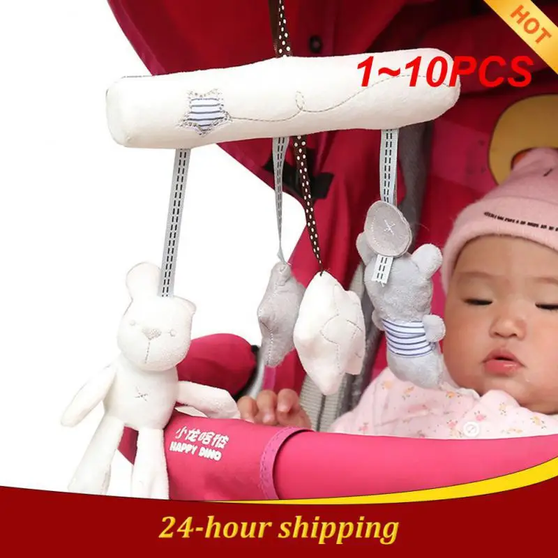 

1~10PCS Cute Rabbit Baby Music Hanging Bed Safety Seat Plush Toy Hand Bell Multifunctional Stroller Mobile Plush&stuffed Toys