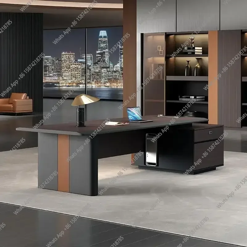 

SX High End Minimalist Office Desk Organizer Modern Drawers Executive Office Desk In Stock Designer Escritorio Oficina Furniture