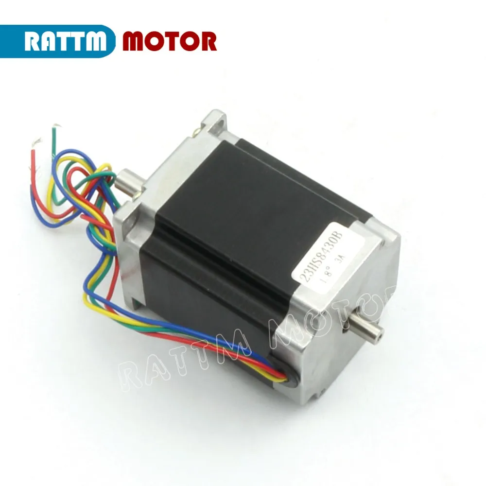 Motore passo-passo Nema23 57 a doppio albero Motore passo-passo 23HS8430B 76mm 270Oz-in 3A 23HS8430 per macchina router CNC con stampa 3D