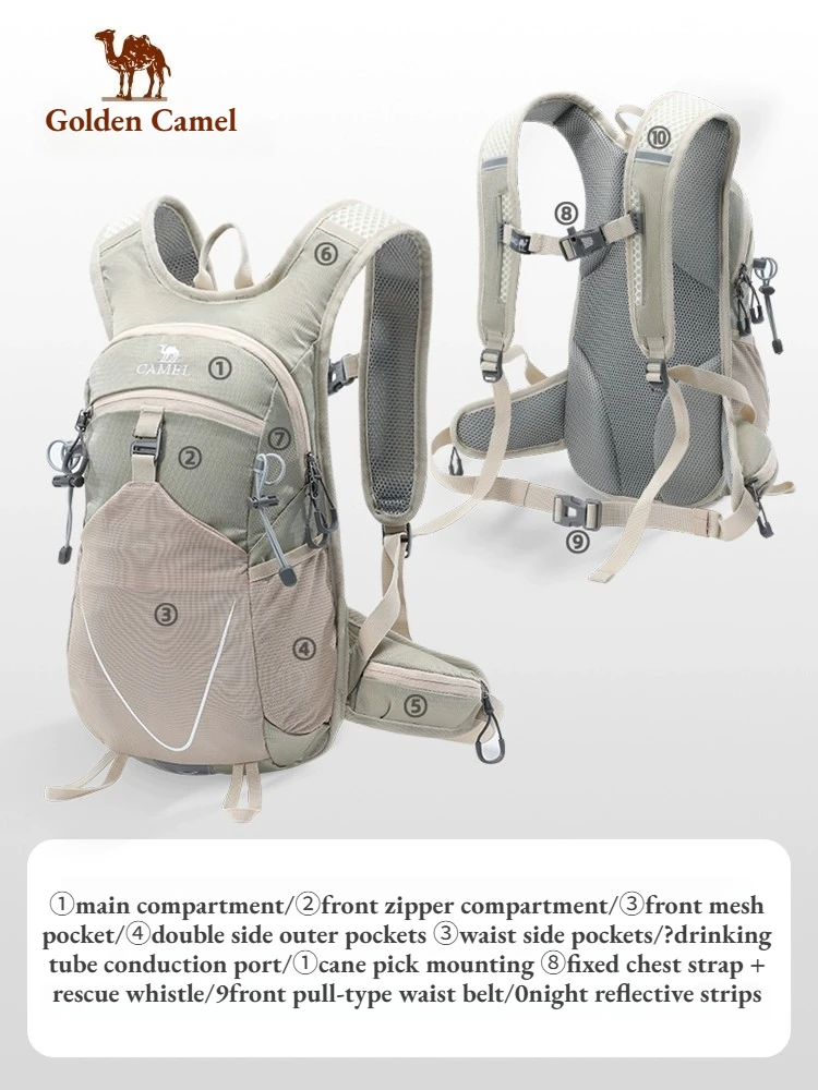 Golden Camel Ultra-lightweight Outdoor Sports Bags Hiking Camping Backpack Portable Foldable Backpack Folding Mountaineering Bag view 3