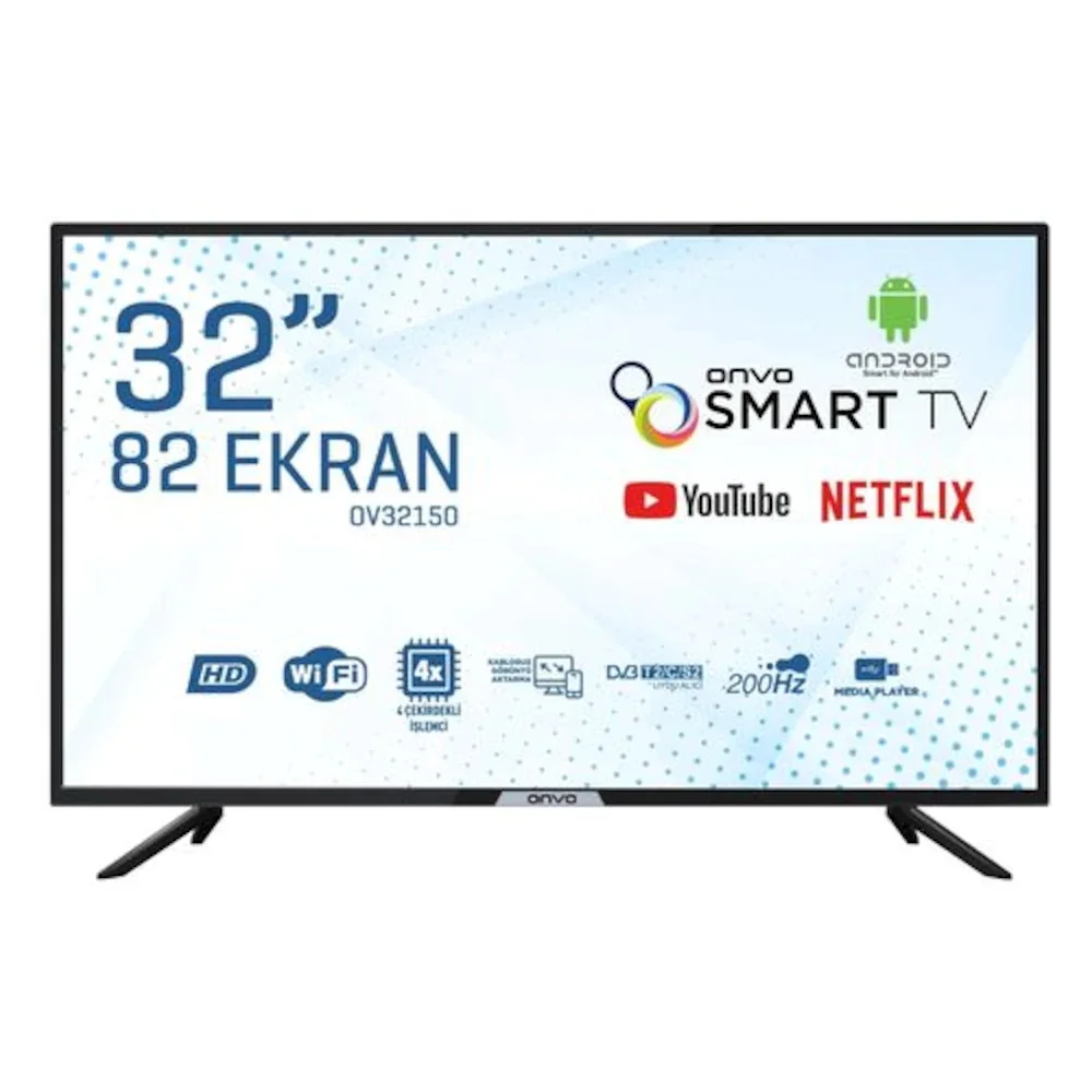 HD 안드로이드 스마트 LED TV, 1366x768 화면 해상도, 4 코어 프로세서, 16 W 사운드, 스마트 TV, TV, 와이파이 LED TV, 32 인치