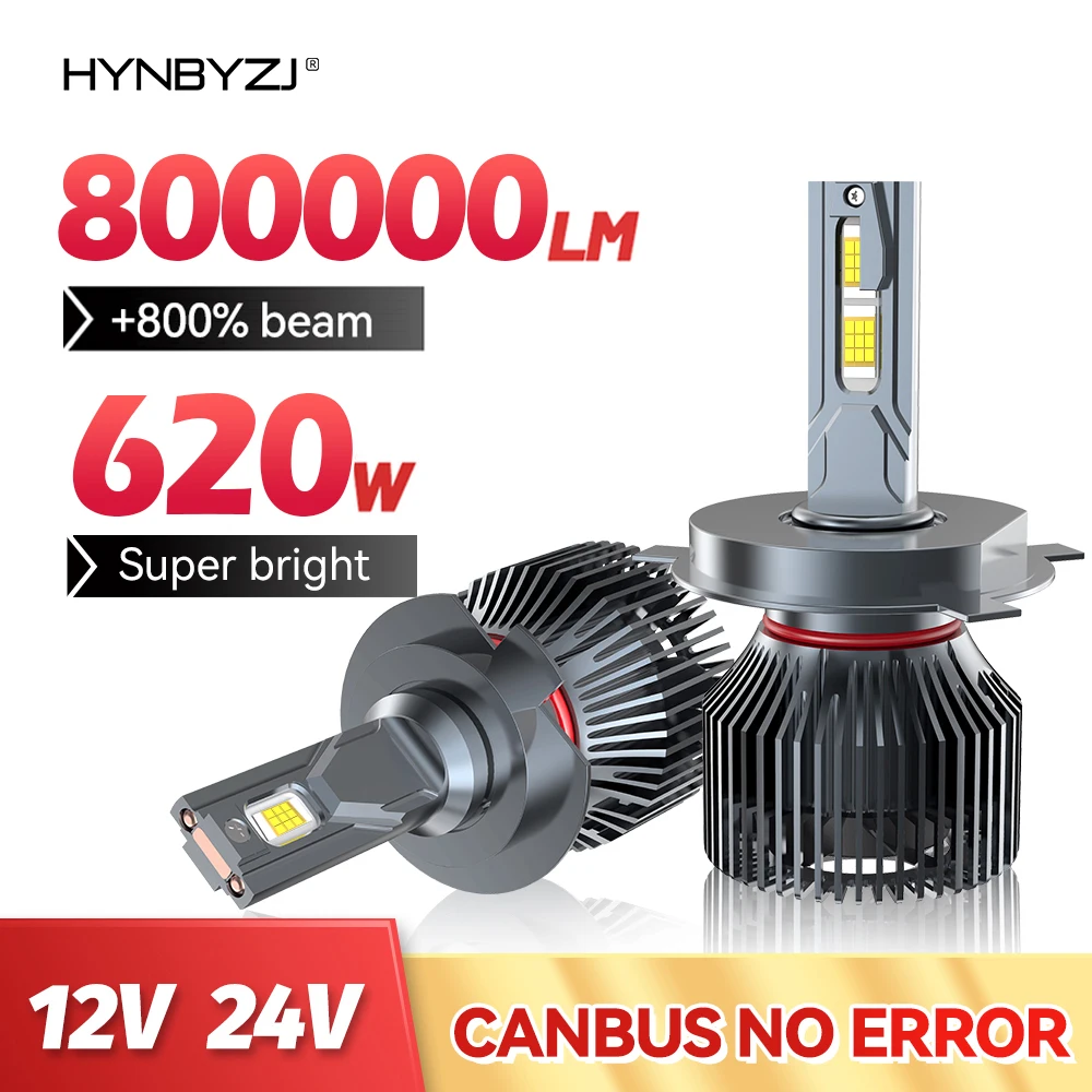 

HYNBYZJ 620W H4 Led Headlight H11 H7 Led Canbus Car Led Light Car Lights Auto Lamp H1 H8 H9 H11 9004 9005 9006 9007 9008