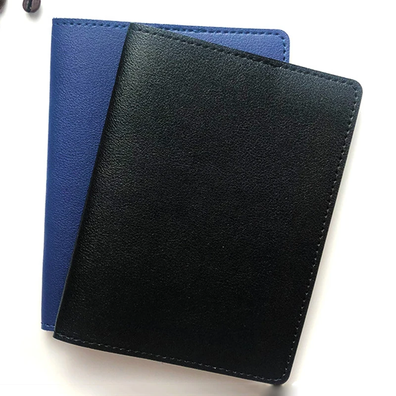 Multi Color Thickened PU Leather Card Passport Book Protective Case Dual Purpose Passports Travel Solid Pack Case Holder Package