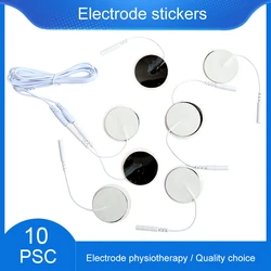 10Pcs 3.2cm Circular White Electrode Pads Sticker for Electric Digital Therapy Massager Machine Therapeutic Muscle Stimulator