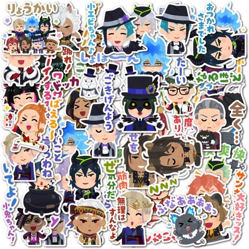 Disney Twisted-Wonderland Aufkleber Riddle Rosehearts Dire Crowley Anime-Zubehör Selbstklebende DIY-Handyhülle Journalmaterial