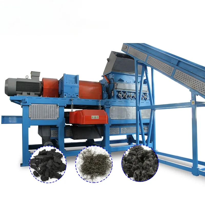 Recycling Equipment Price Tire Crusher Equipment Rubber Tyre Shredding Recycling Machines Double Shaft Waste Tire Shredder