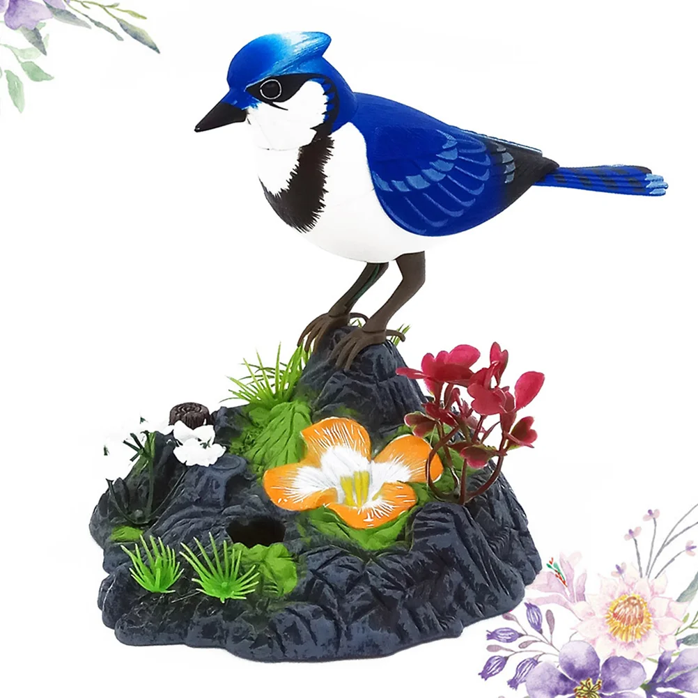 

Bird Figurines Electric Decor Sounding Voice Long Tail Child Chirping Birds Toy