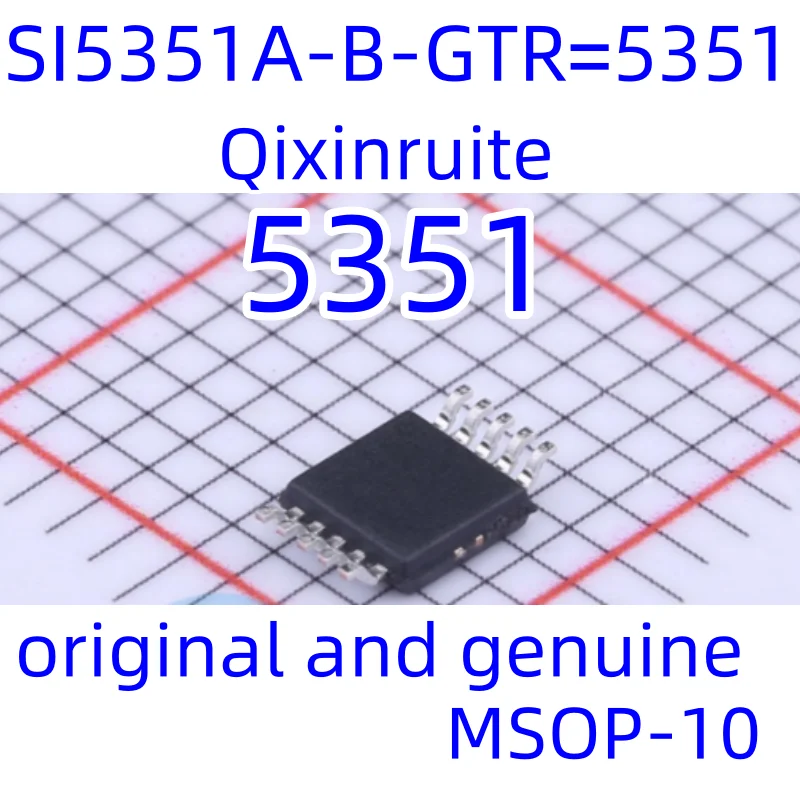Qixinruite  Brand new original genuine SI5351A-B-GTR=5351 MSOP10 clock generator/frequency synthesizer/PLL chip