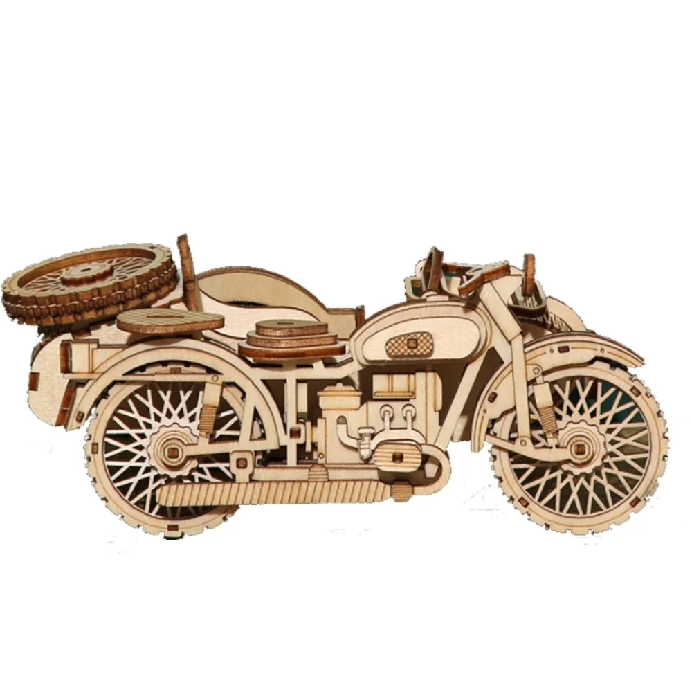 3D Tricycle Motorbike Puzzles Kids Montessori Wooden Construction Models Set Toys DIY Gift for Teens Adults To Build Drop Ship