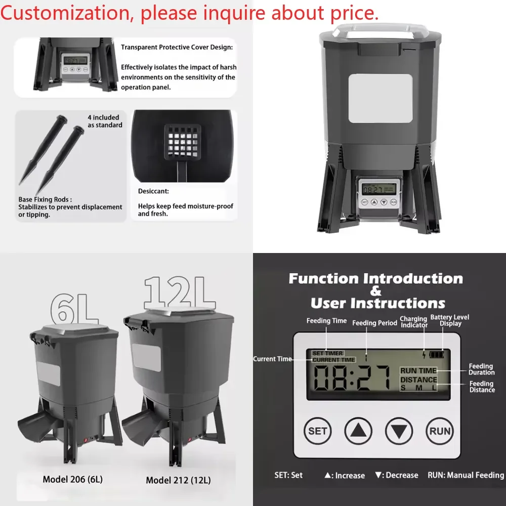 

Hot saleAdjustable Solar Automatic Aquarium Feeder Timer Fish Pond Digital Food Dispenser Koi Pond Intelligent Timing Feeding