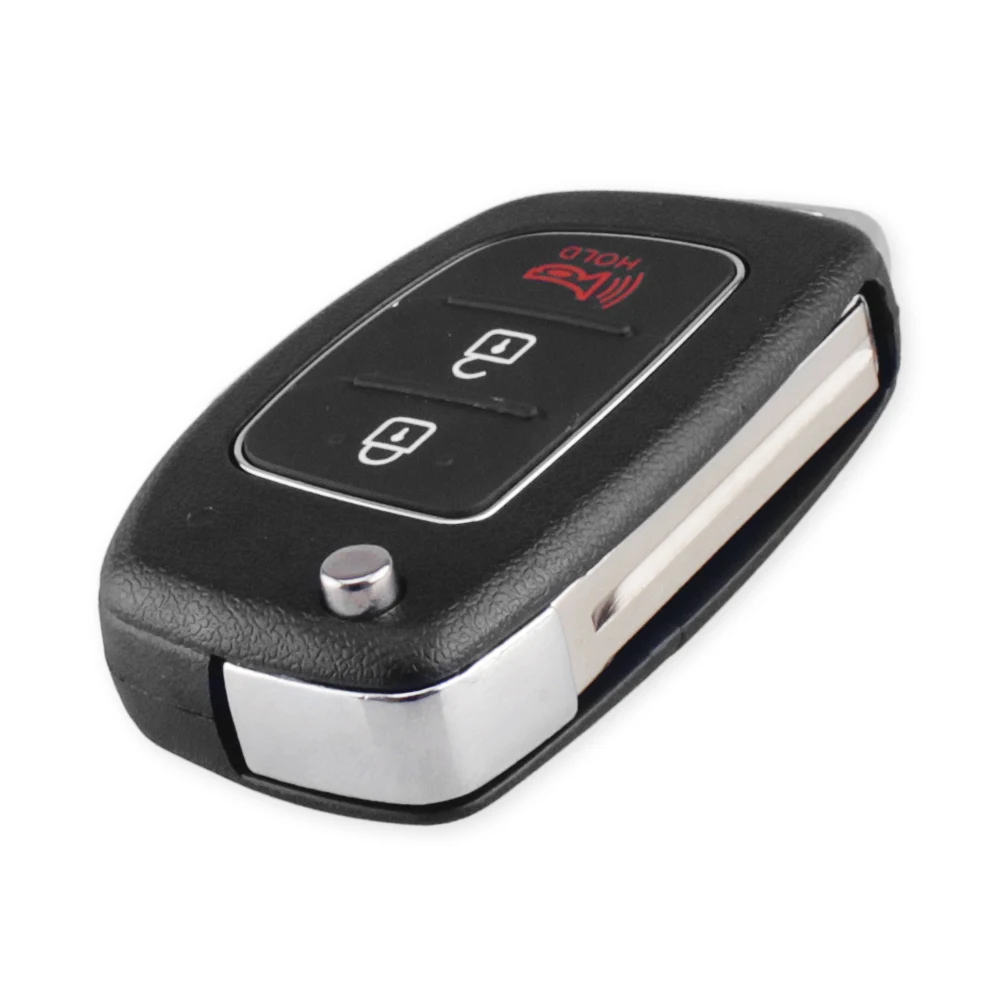 KEYYOU-Flip Folding Remote Key Case, Shell da chave do carro, 3 ou 4 botões, apto para Hyundai HB20, SANTA FE, IX35, i20, IX45, sotaque, I30, I40,