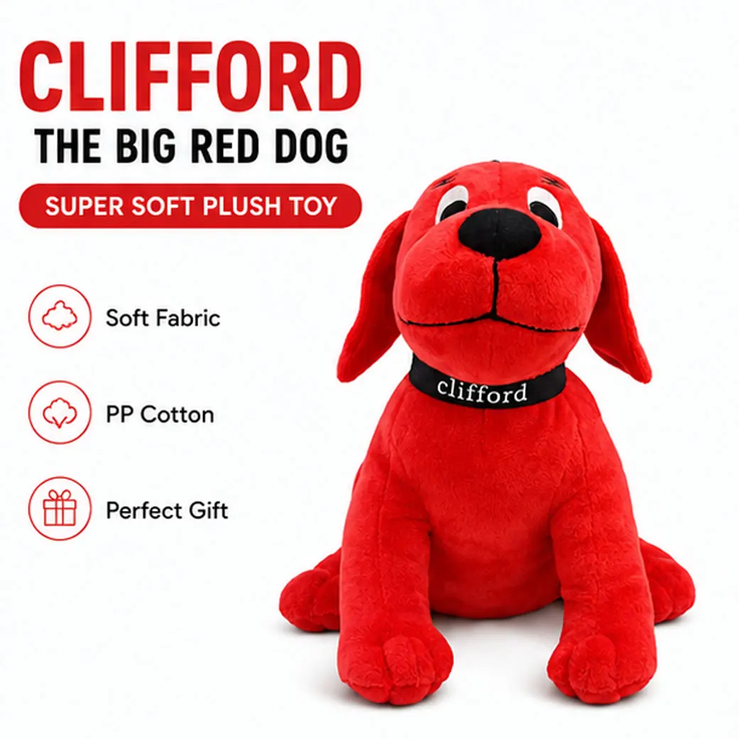 Clifford The Big Red Dog Plush Toy Soft Stuffed Animal Doll Cartoon Puppy Plush Kids Birthday Christmas Gift - view 3