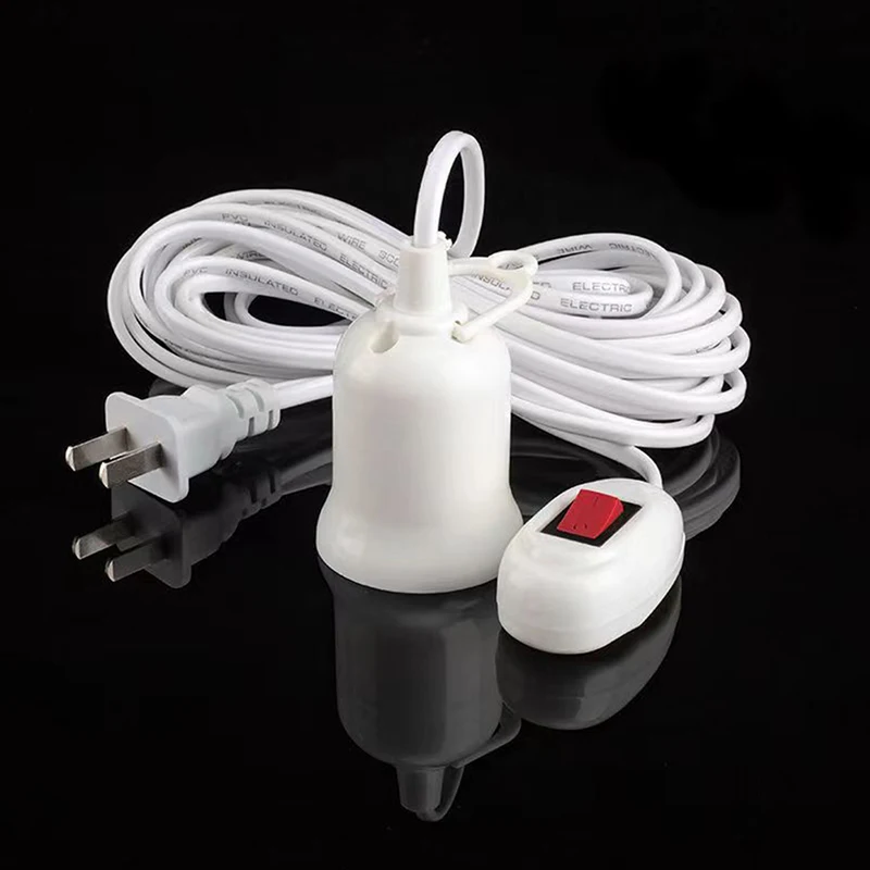 

Screw Lamp Holder With Switch E27 Led Bulb Socket Adapter 2.3m Lamp Bases Accessories Tools Suspension Universal