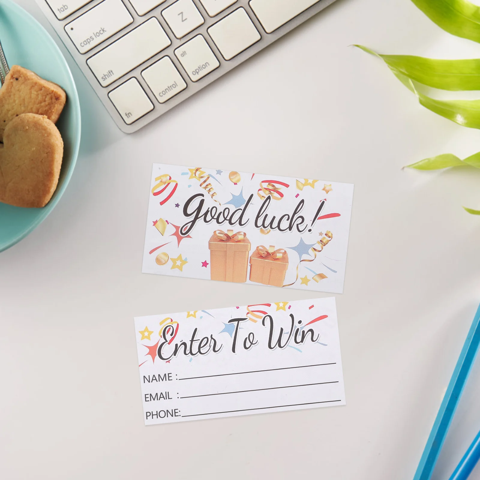 

200pcs Raffle Tickets For Carnivals Events Printable Blank Entry Cards Smooth Surface Preprinted Lines Fun Design Good Luck Wish