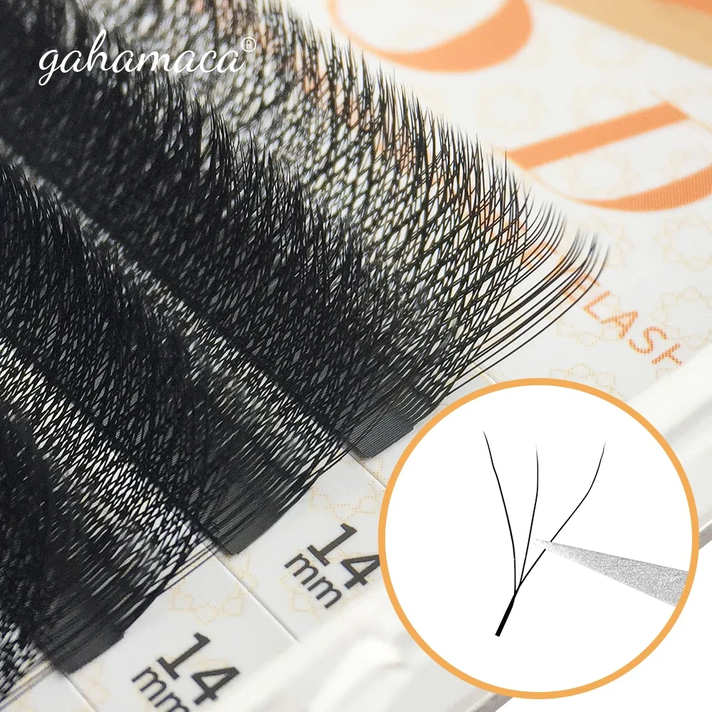 GAHAMACA W Shape Eyelash Extensions 3D Premade Volume Fans W Style Lashes Faux Mink Soft Easy Faning Professional Natural Lashes