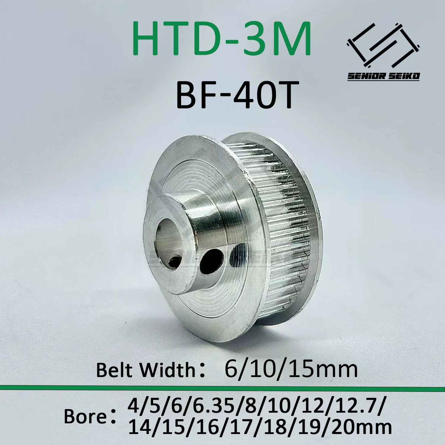 HTD3M 40T Timing Pulley 3M 40teeth Belt Width 6/10/15mm Bore 4-20mm 3M Synchronous Wheel Pitch 3mm Belt Pulley