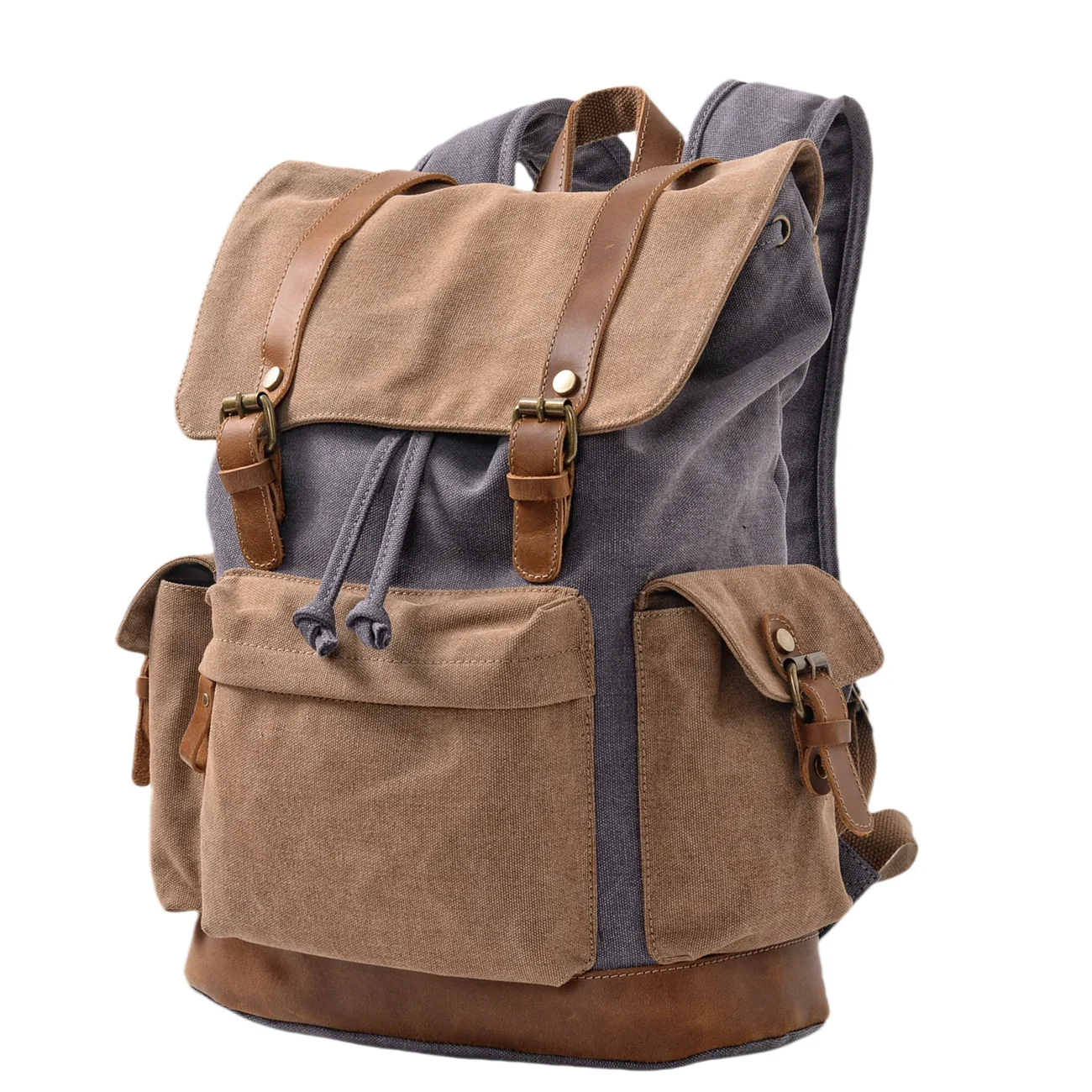 

Универсальный вместительный винтажный рюкзак из холщовой ткани для путешествий, походов, спорта, мужской рюкзак для ноутбука