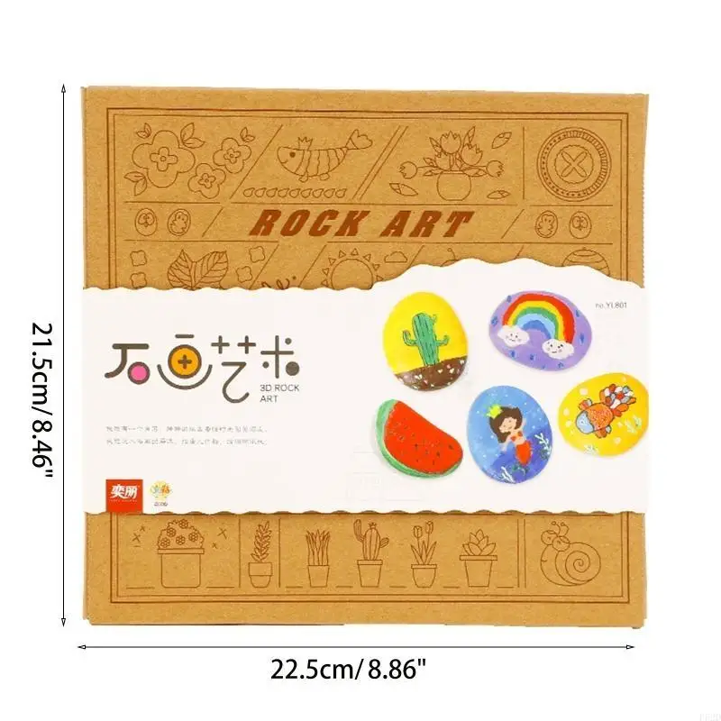 F62D Zestawy do malowania DIY Art Craft Toy Stone Kolorowanka do wczesnego uczenia się malucha